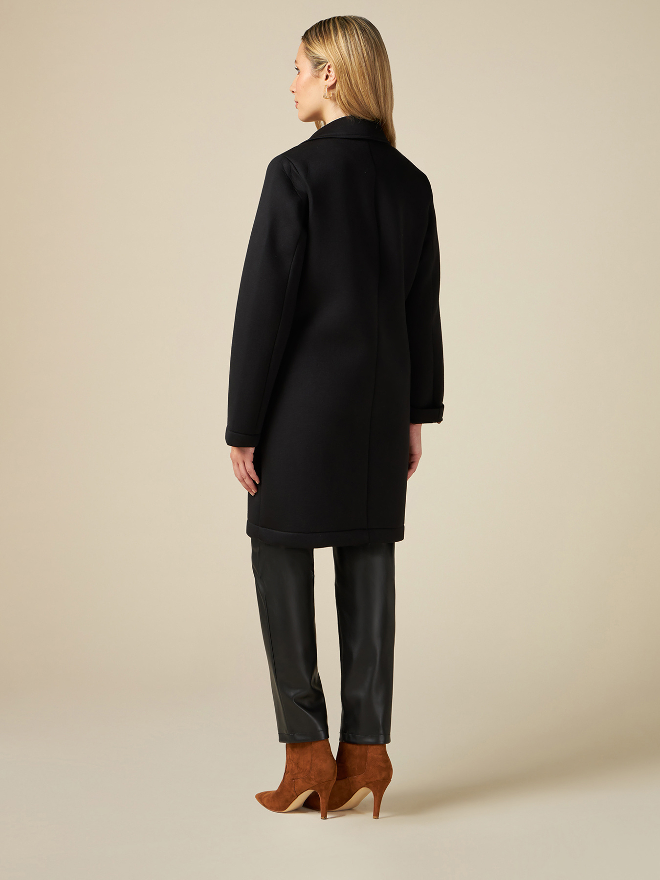 Cappotto in tessuto scuba image number 1