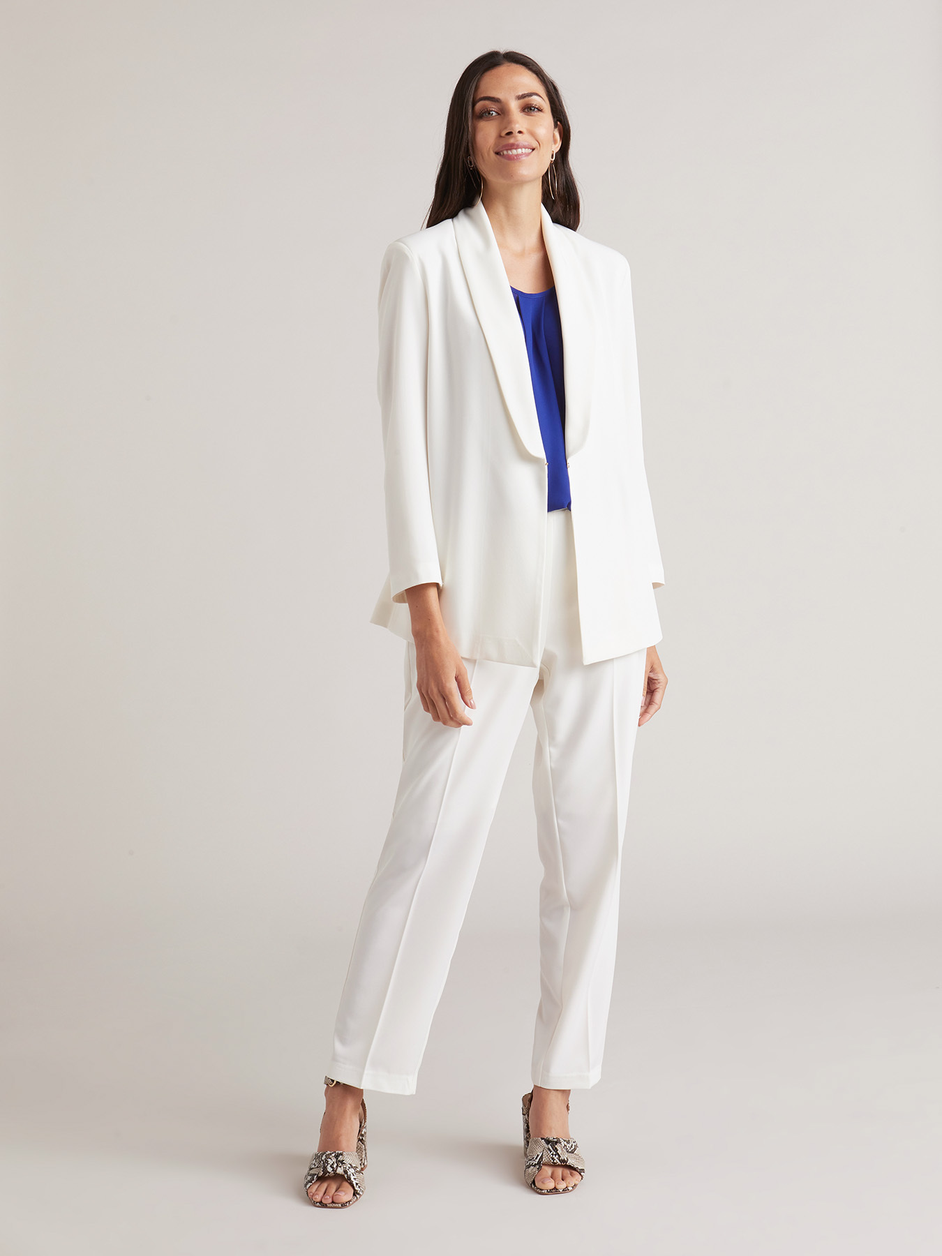Blazer in tessuto fluido image number 1