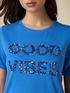 T-shirt with embroidered sequin lettering image number 2