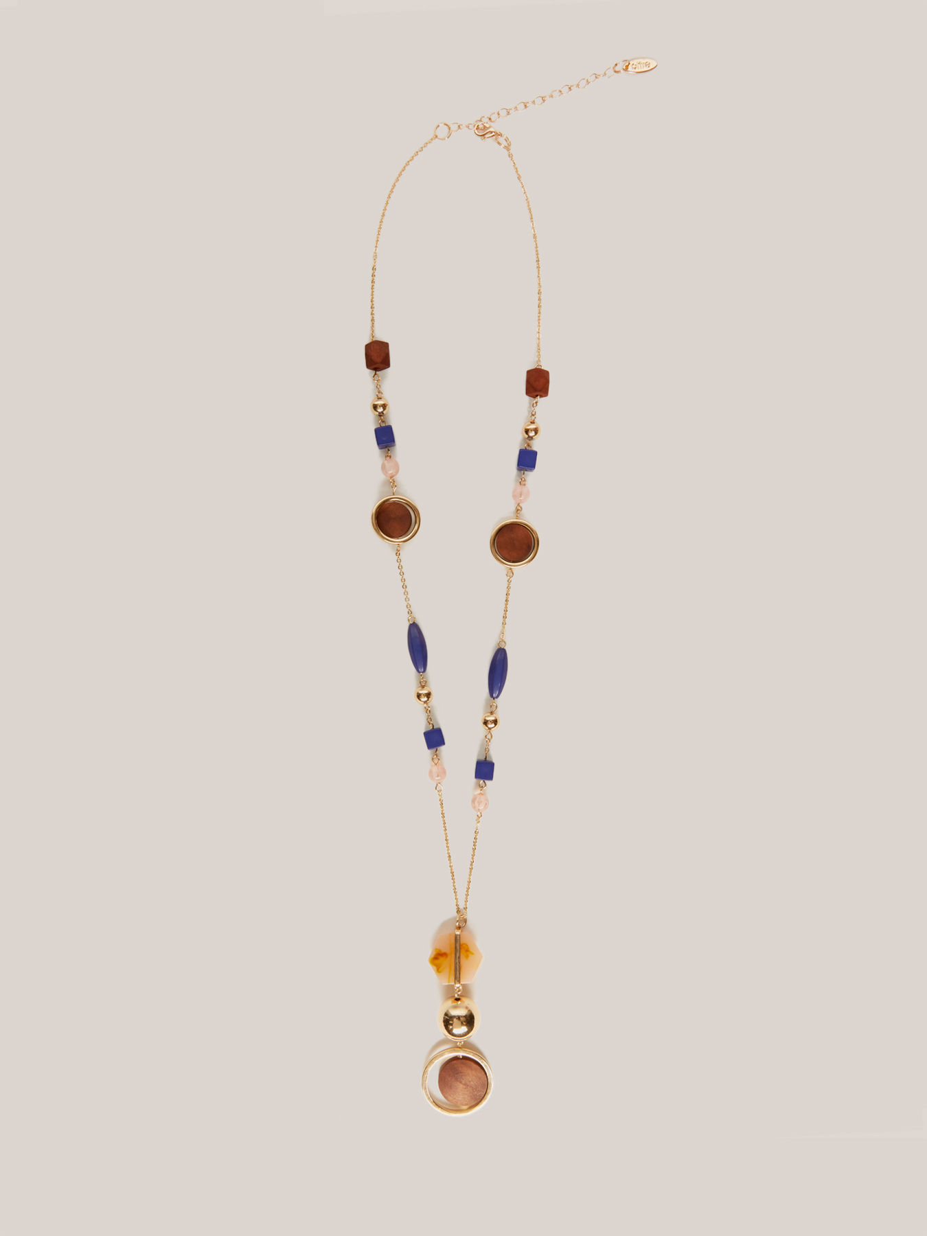Collana con elementi in legno image number 1