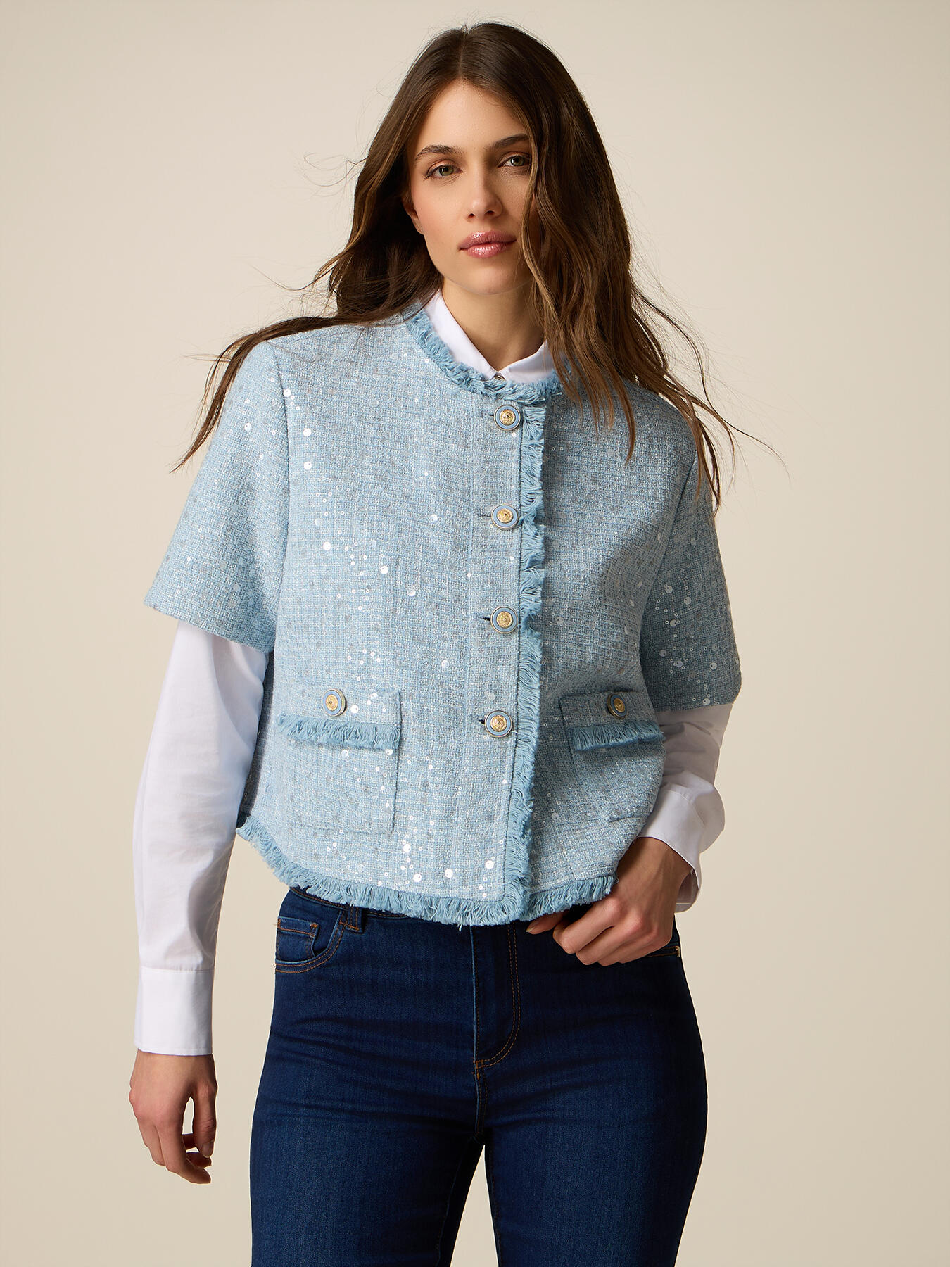 Veste courte &agrave; paillettes image number 0