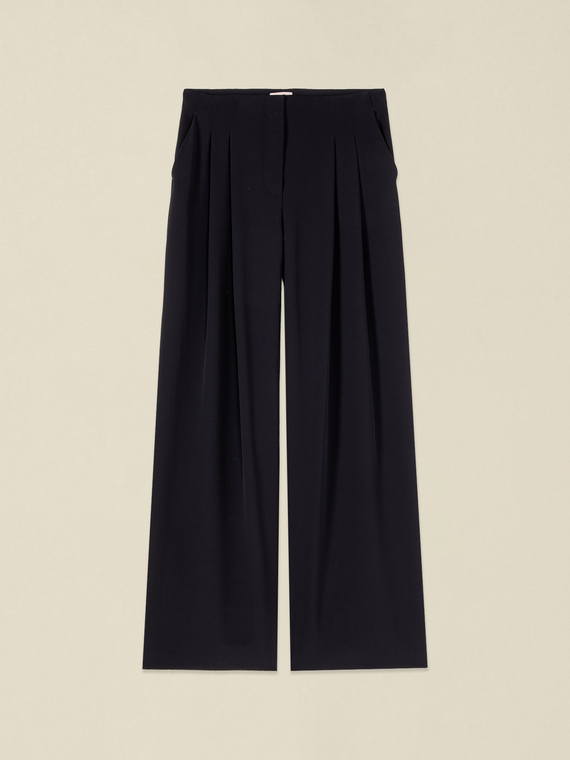 Palazzo pants in fluid fabric