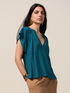 Blusa de manga corta de viscosa image number 0