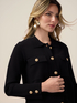 Knitted jacket with heraldic buttons image number 2