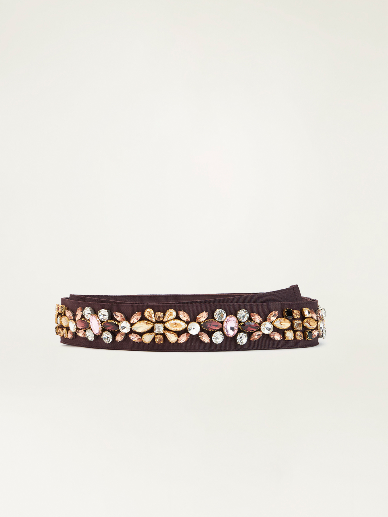 G&uuml;rtel aus Grosgrain mit Steinen image number 1