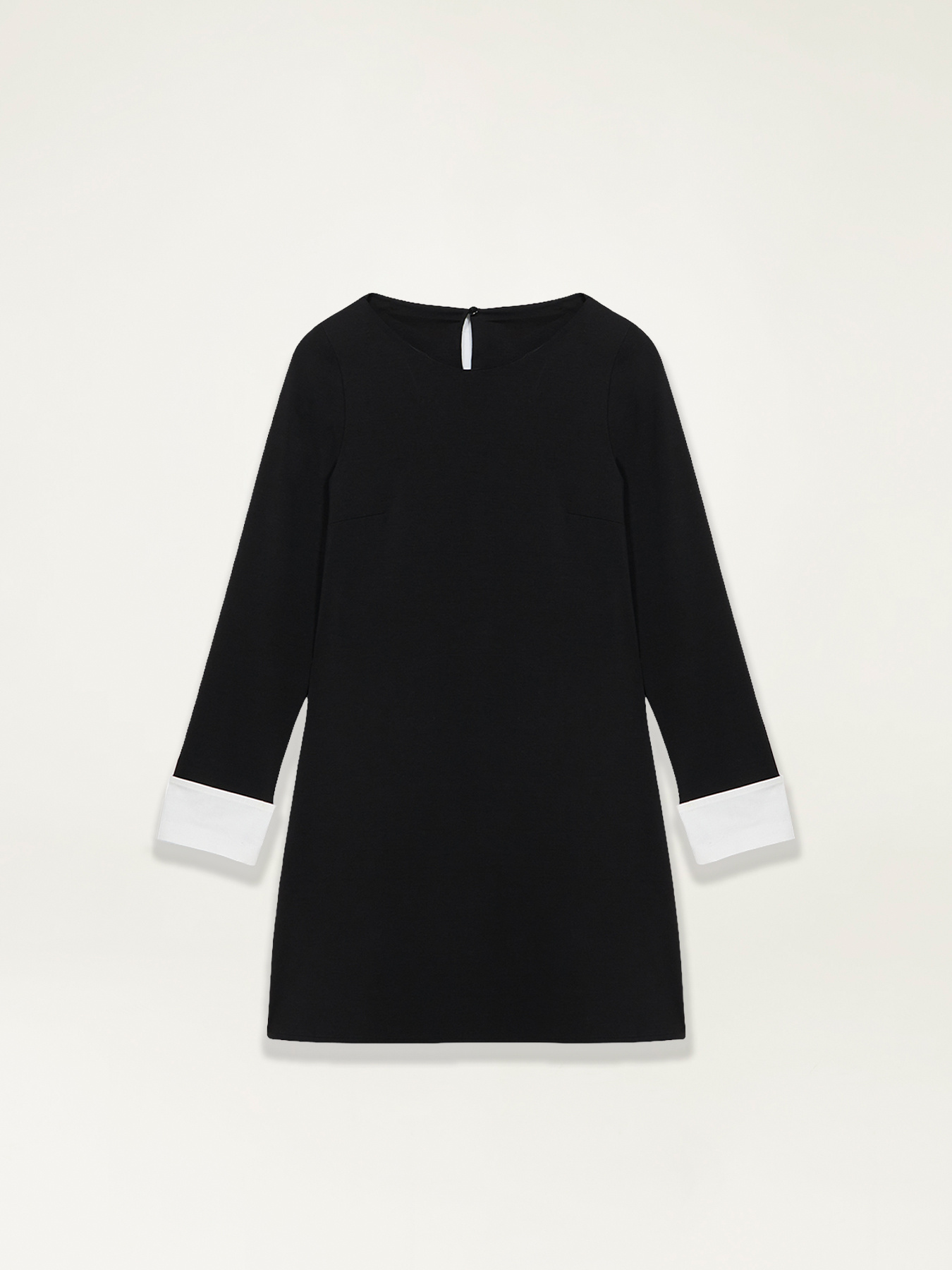 Robe courte avec des poignets contrastants image number 4