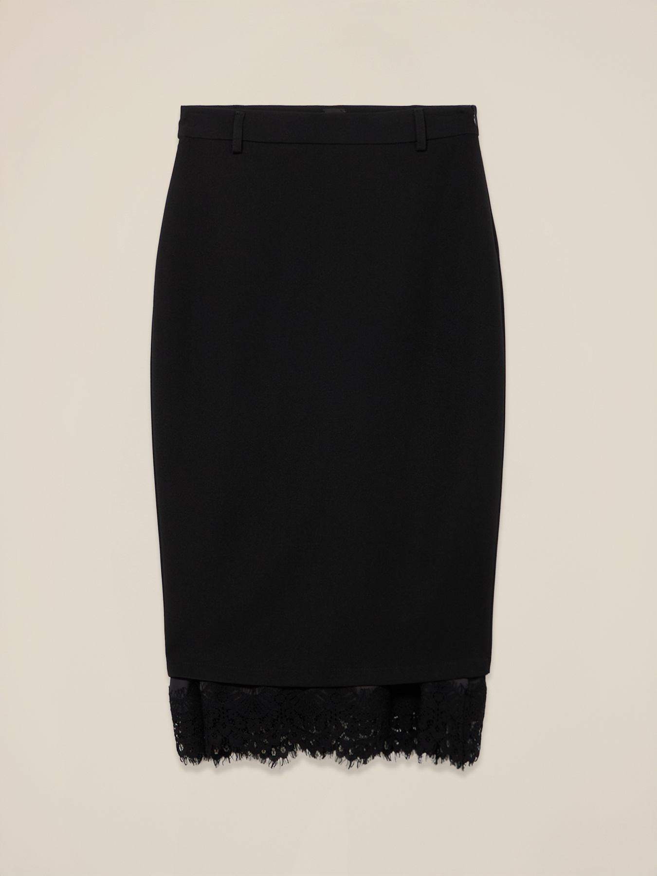 Tube skirt with lace trim image number 4