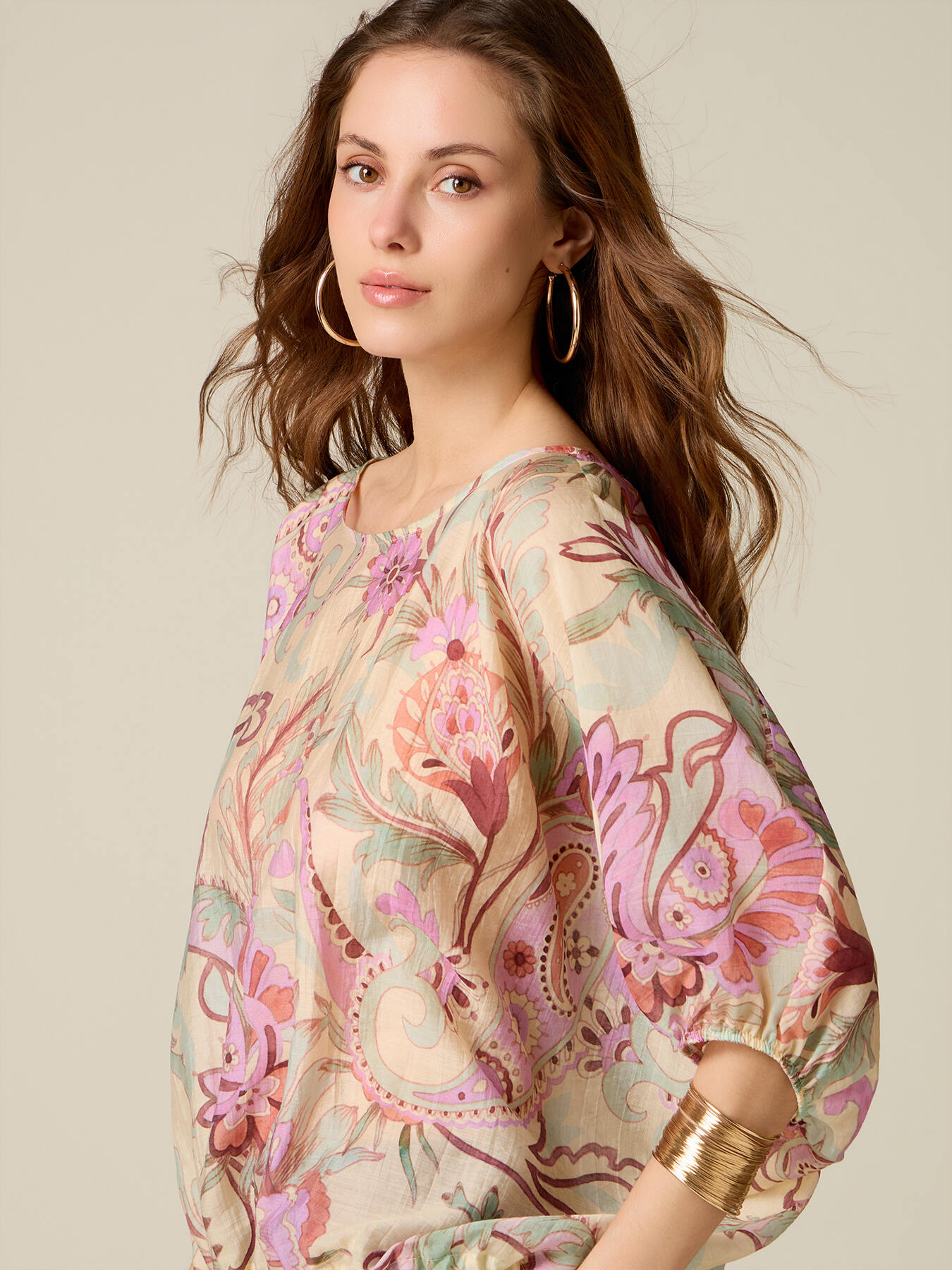 Blouse fantaisie m&eacute;lange lyocell image number 2