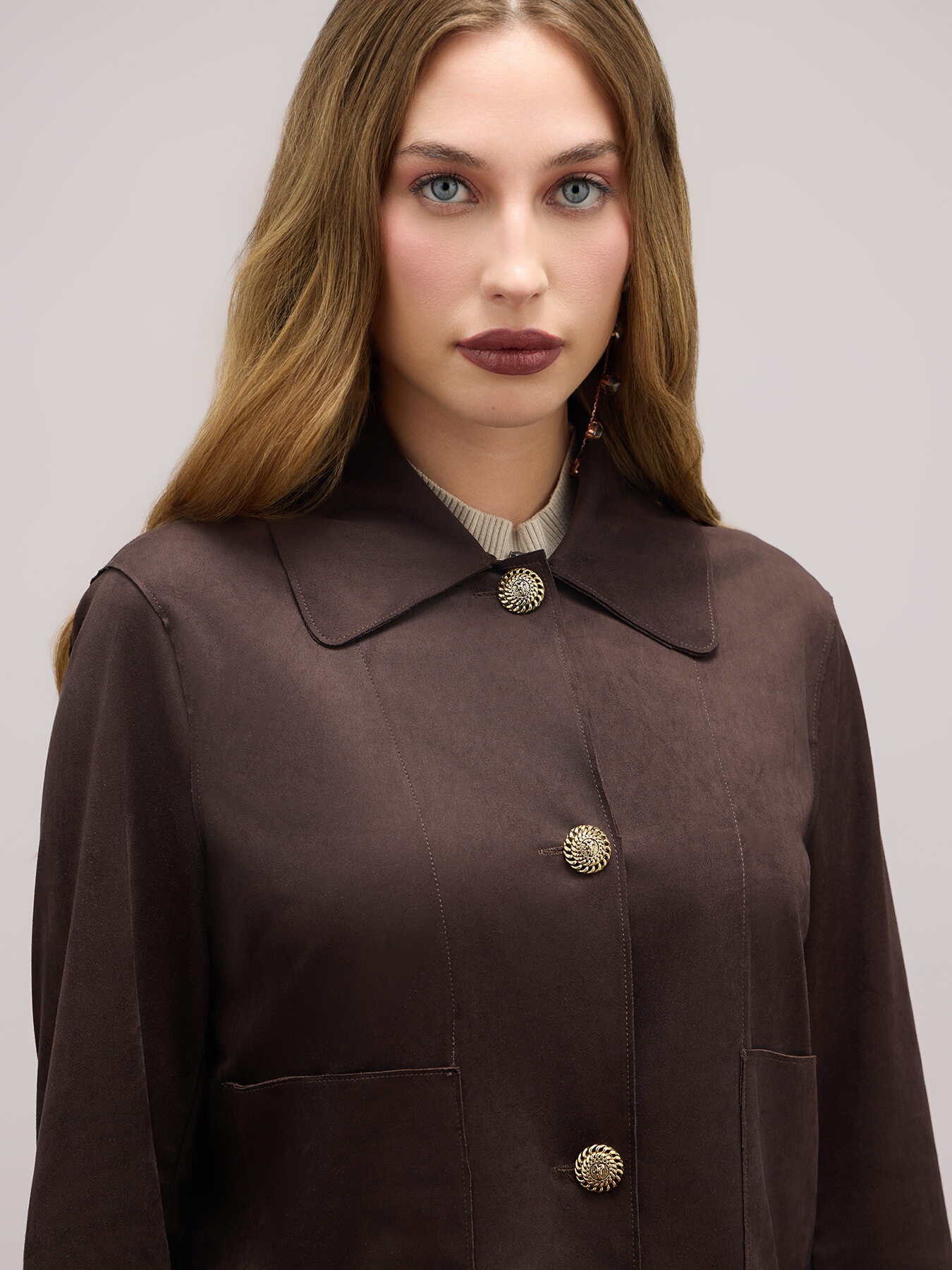 Boxy suede effect jacket image number 3