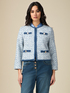 Tweed and denim boxy jacket image number 0