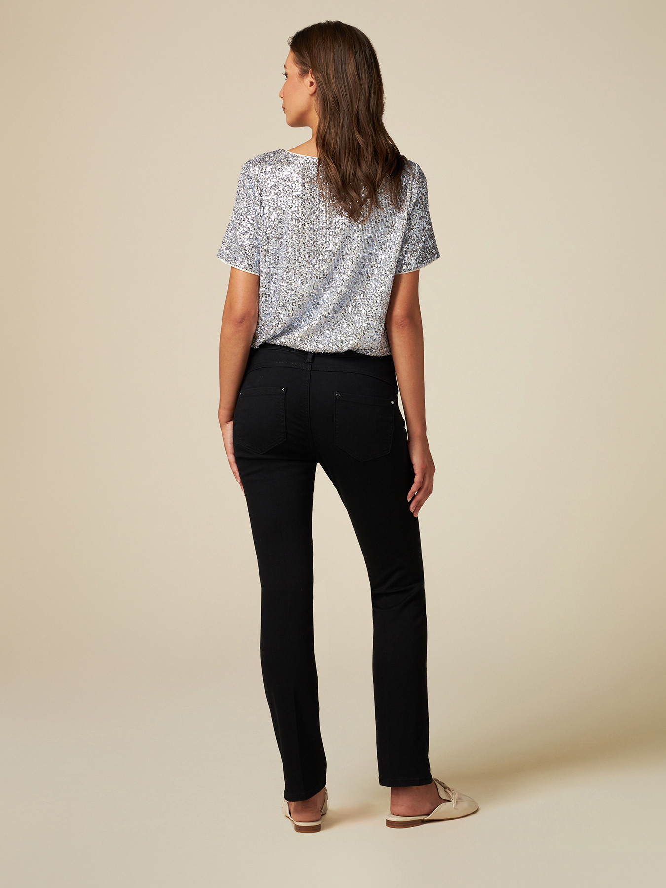 Vaqueros skinny negros en denim ecol&oacute;gico image number 1