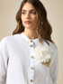 Linen shirt with brooch image number 2