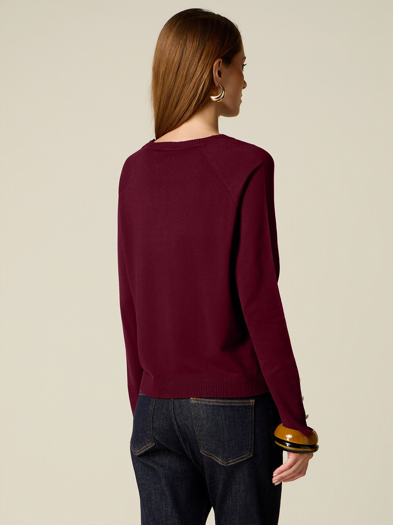 Sweater with button detail image number 1
