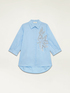 Oversized shirt with jewel patch image number 3