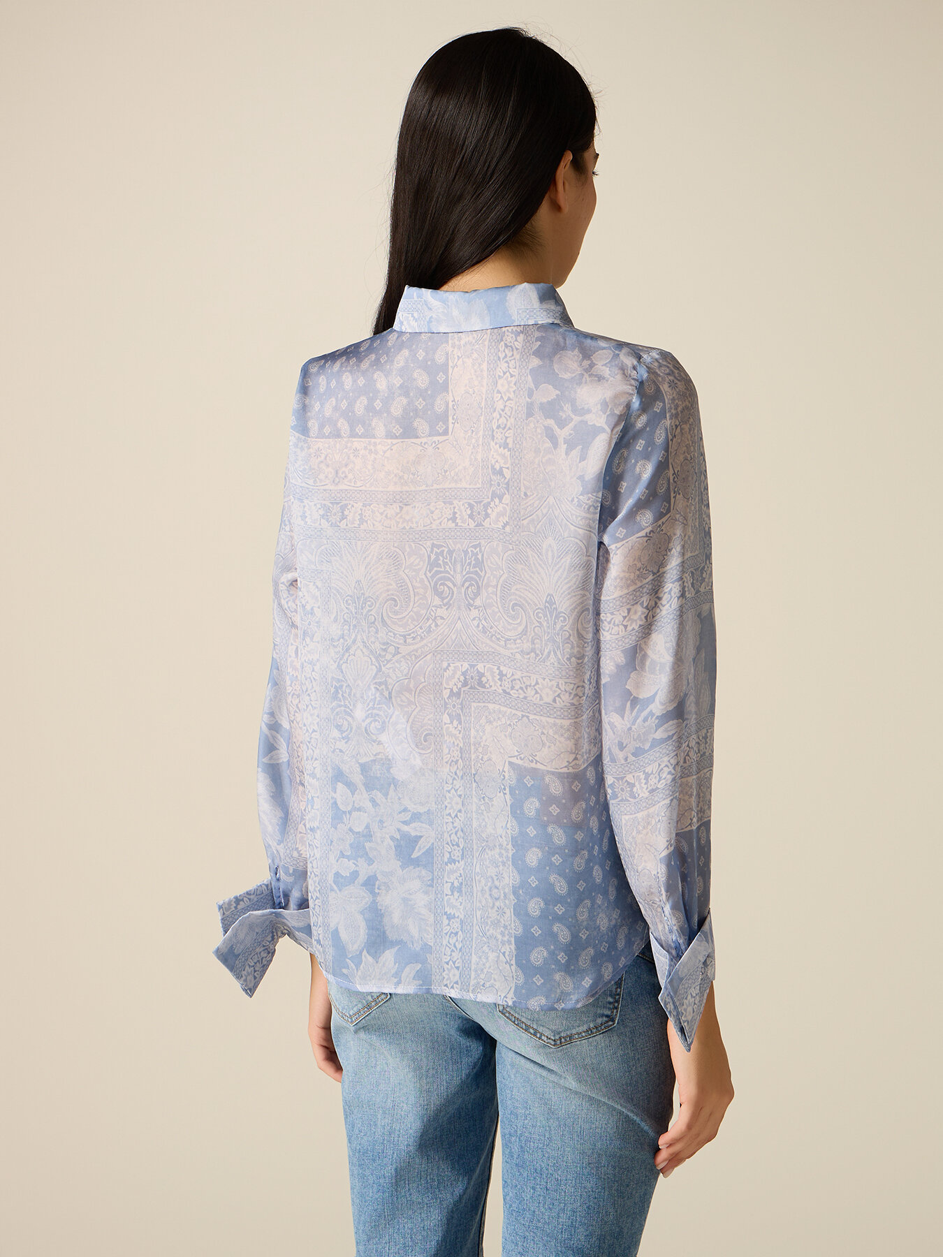 Hemd aus Satin mit Foulard-Muster image number 1