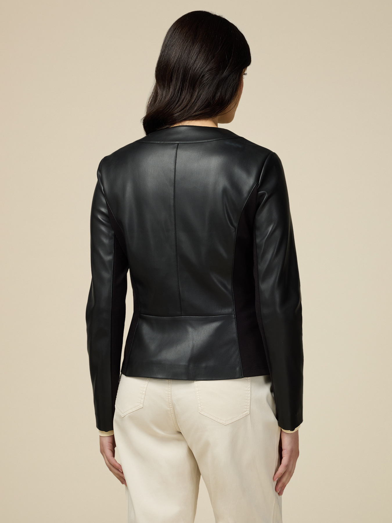Slim fit winter jacket in coated fabric image number 1