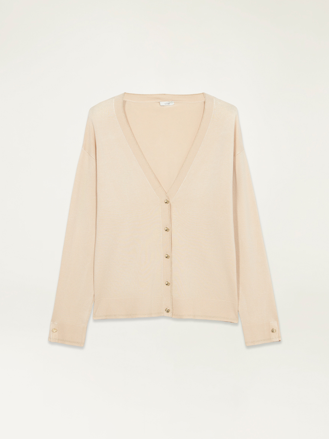 Cardigan col en V avec bords lurex image number 3