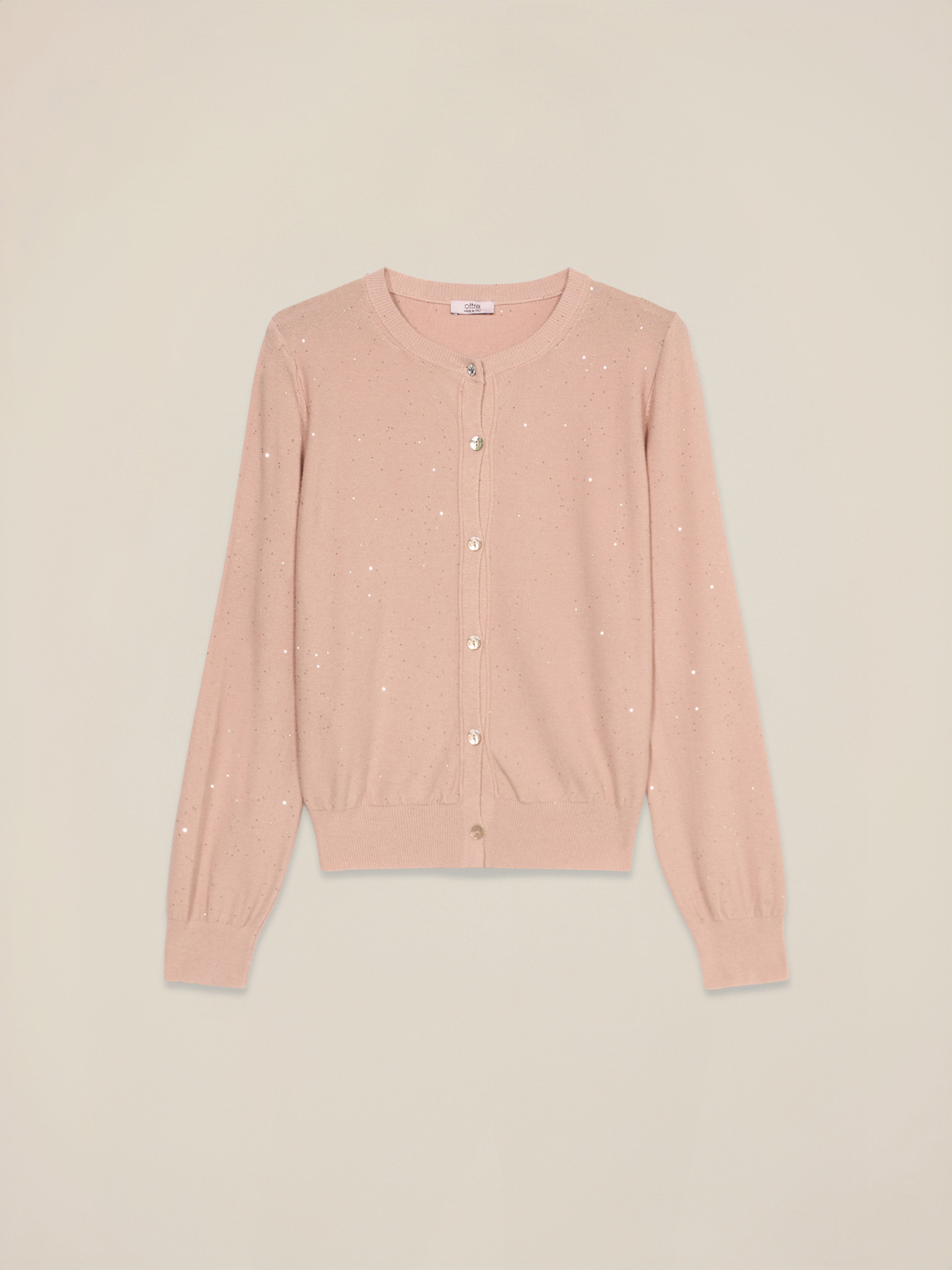 Short cardigan with sequins image number 4