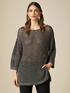 Lurex-Pullover in Netzmuster image number 0