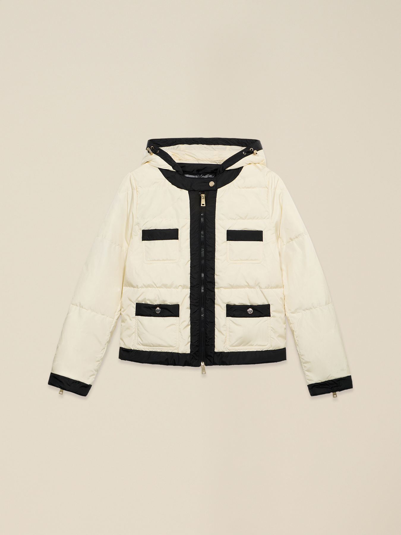 Bicolor down jacket in real down image number 3