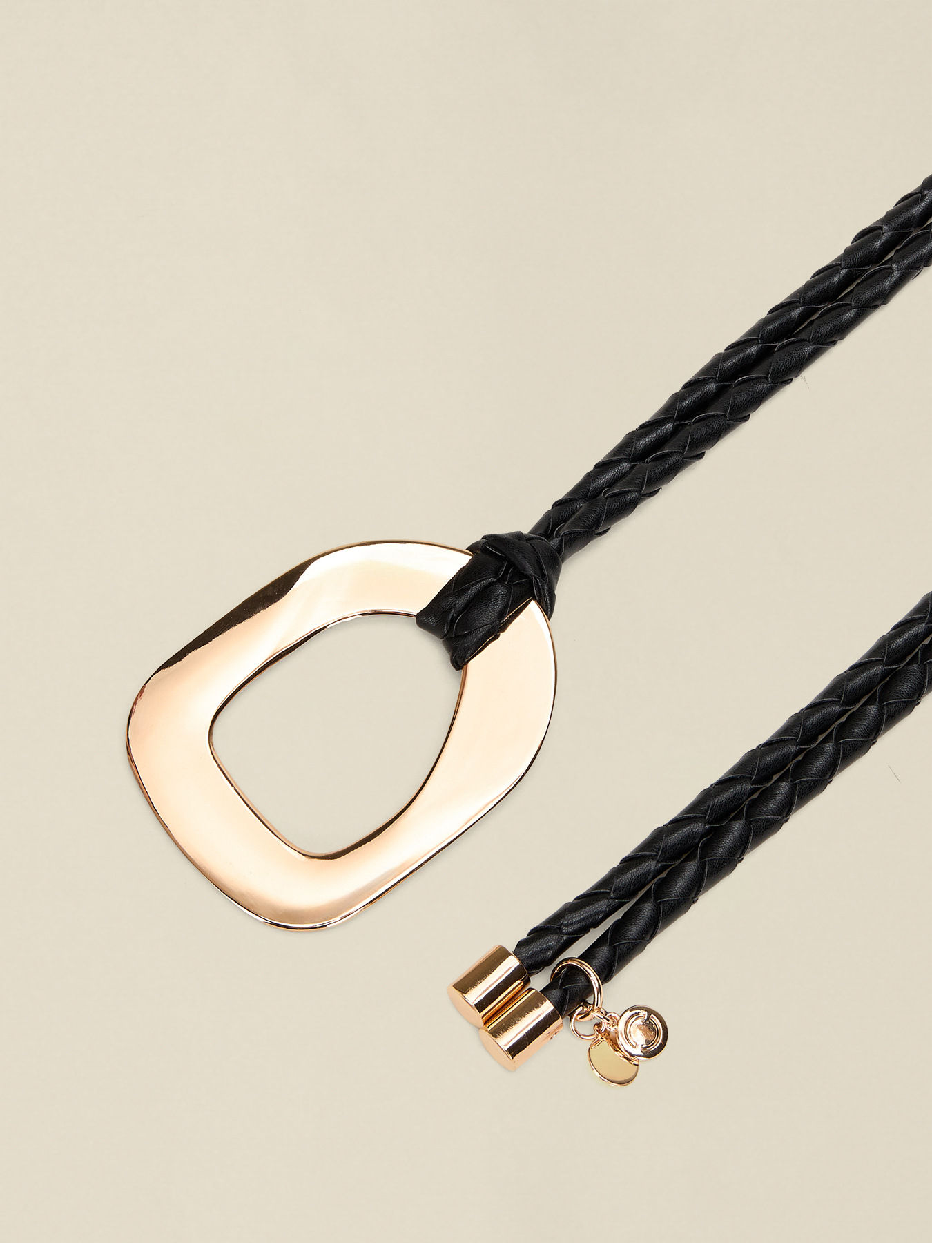 Ceinture tress&eacute;e avec maxi anneau image number 2