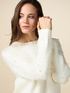 Pullover mit Rundhalsausschnitt und Perlenstickerei image number 2