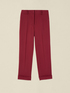 Pantaloni cropped din țesătură crepe image number 4