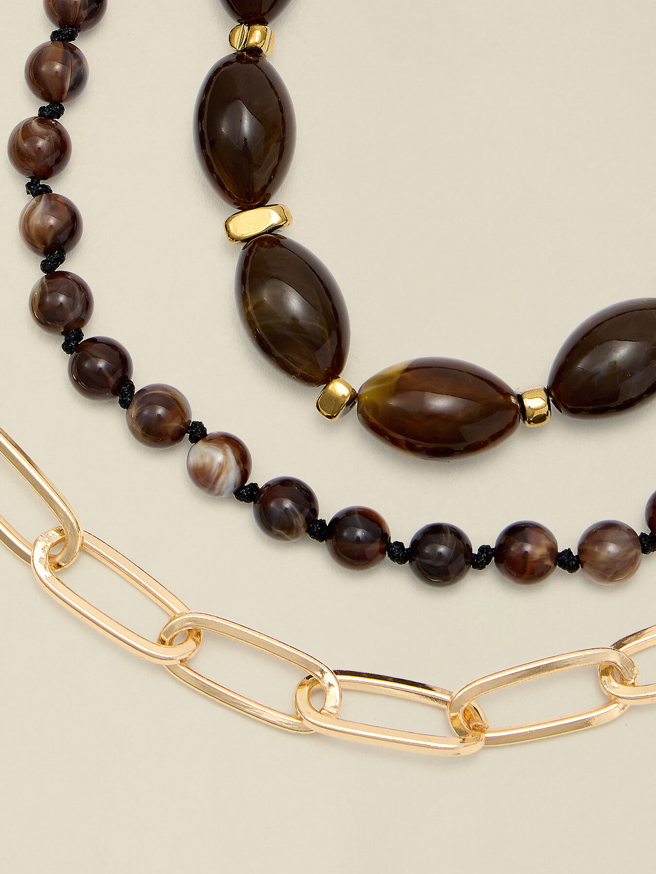 Collier multifils avec pierres naturelles image number 2