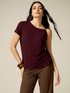 One-shoulder T-shirt with metal accessory image number 0