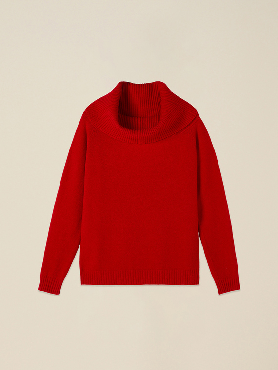Rollkragenpullover mit Ringkragen
