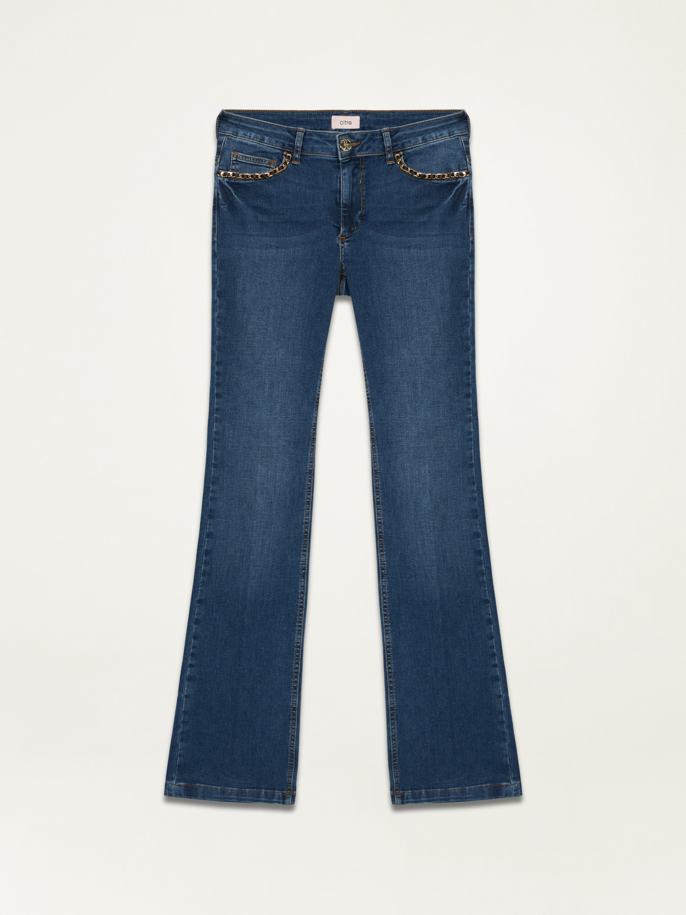 Jean &eacute;vas&eacute; d&eacute;tail cha&icirc;ne image number 4