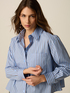 Chemise boxy en popeline &agrave; rayures image number 2