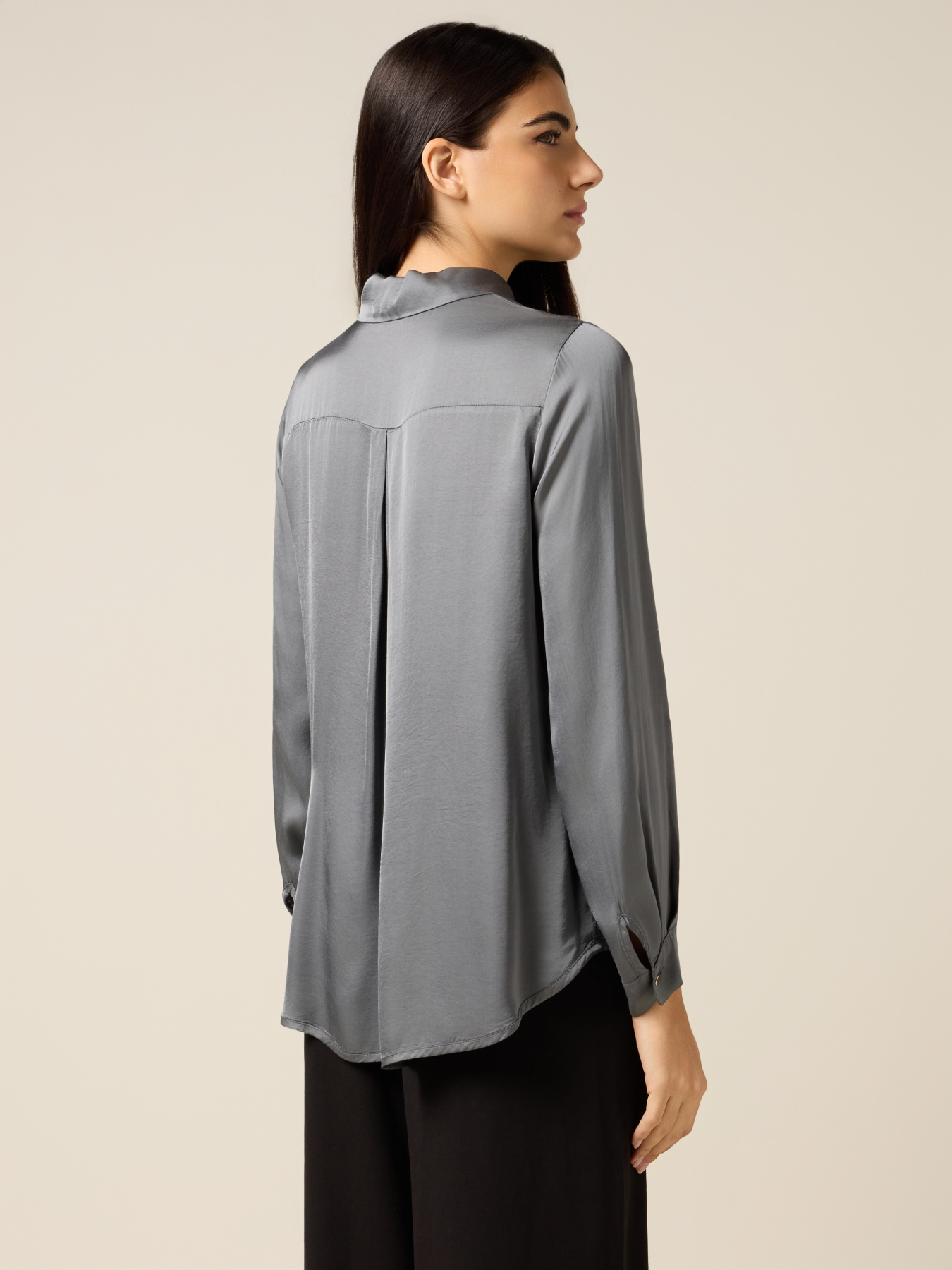 Viscose satin shirt image number 1