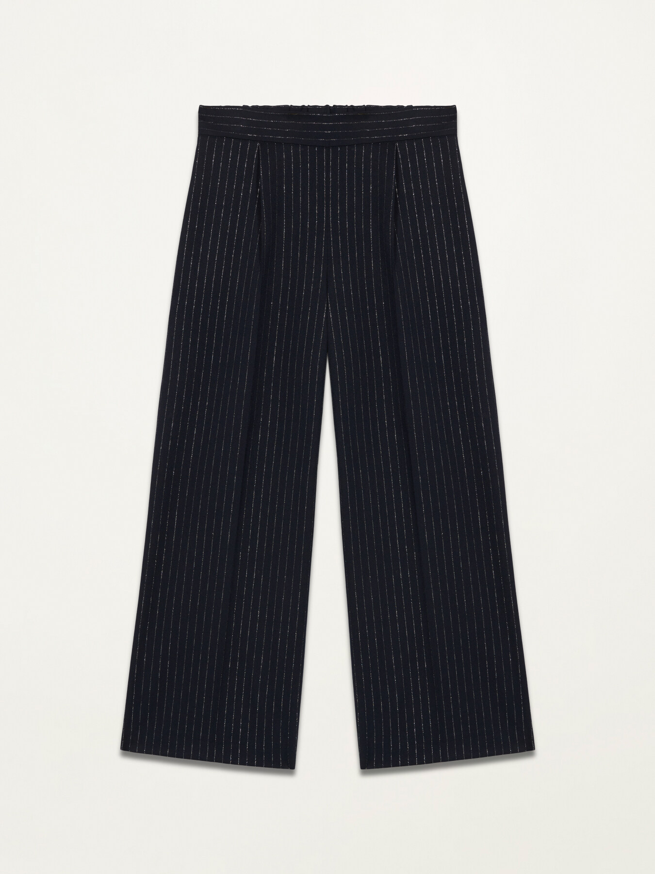 Pantalon cropped &agrave; fines rayures image number 4