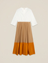 Rochie lungă color block image number 3