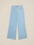 Pantalones palazzo de tencel image number 4