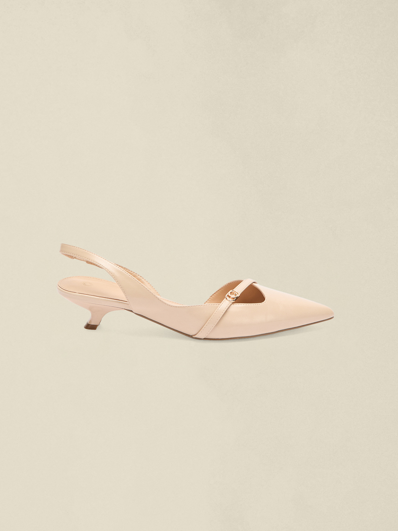 Zapatos de sal&oacute;n slingback en punta con tac&oacute;n kitten image number 1