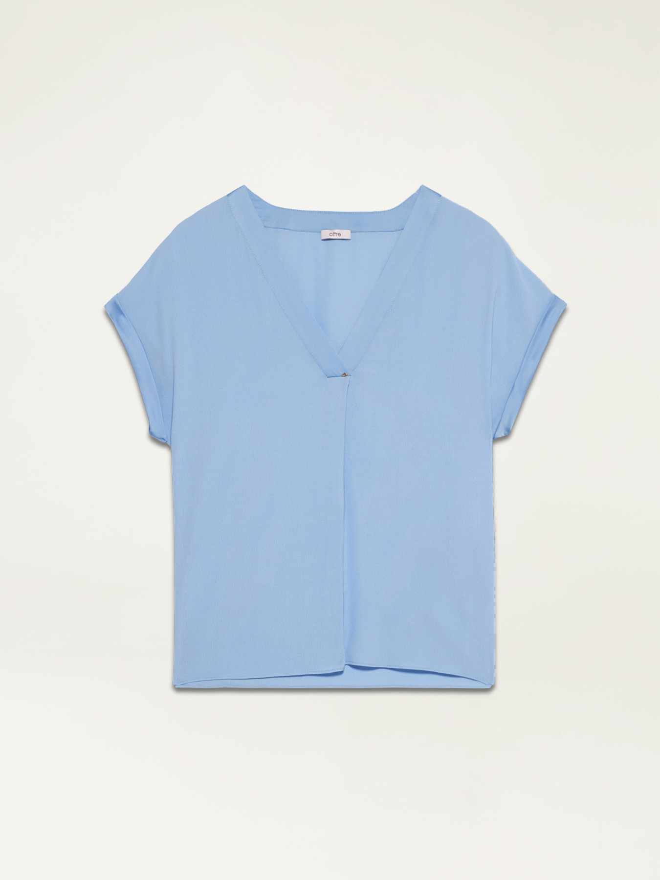 Blusa in viscosa cr&ecirc;pe image number 3