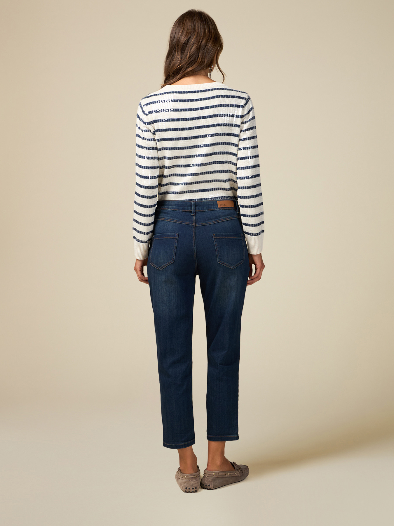 Vaqueros boyslim con detalles joya image number 1