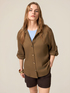 Chaqueta camisa mezcla de lino image number 0