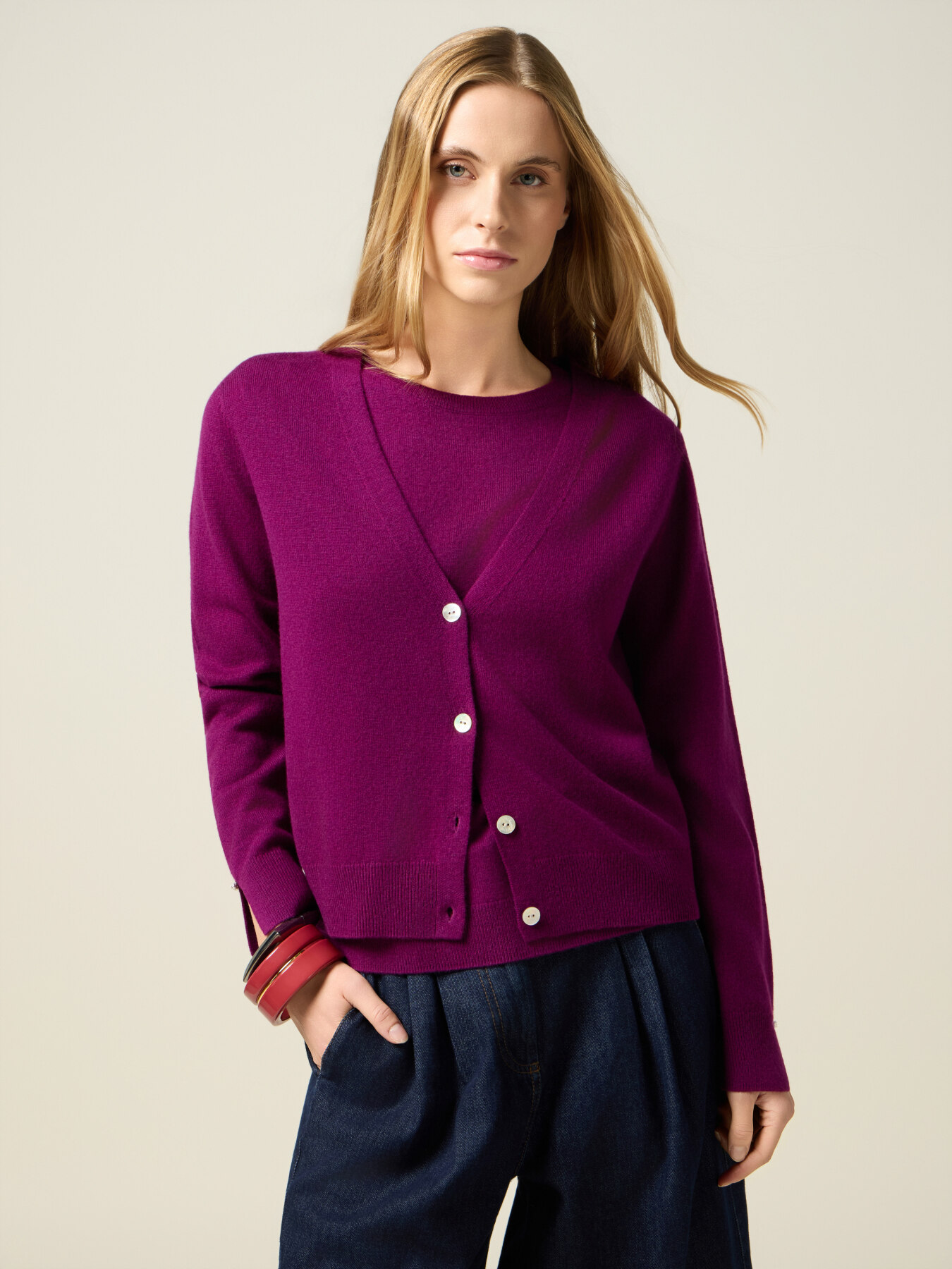 Cardigan en laine et cachemire image number 0