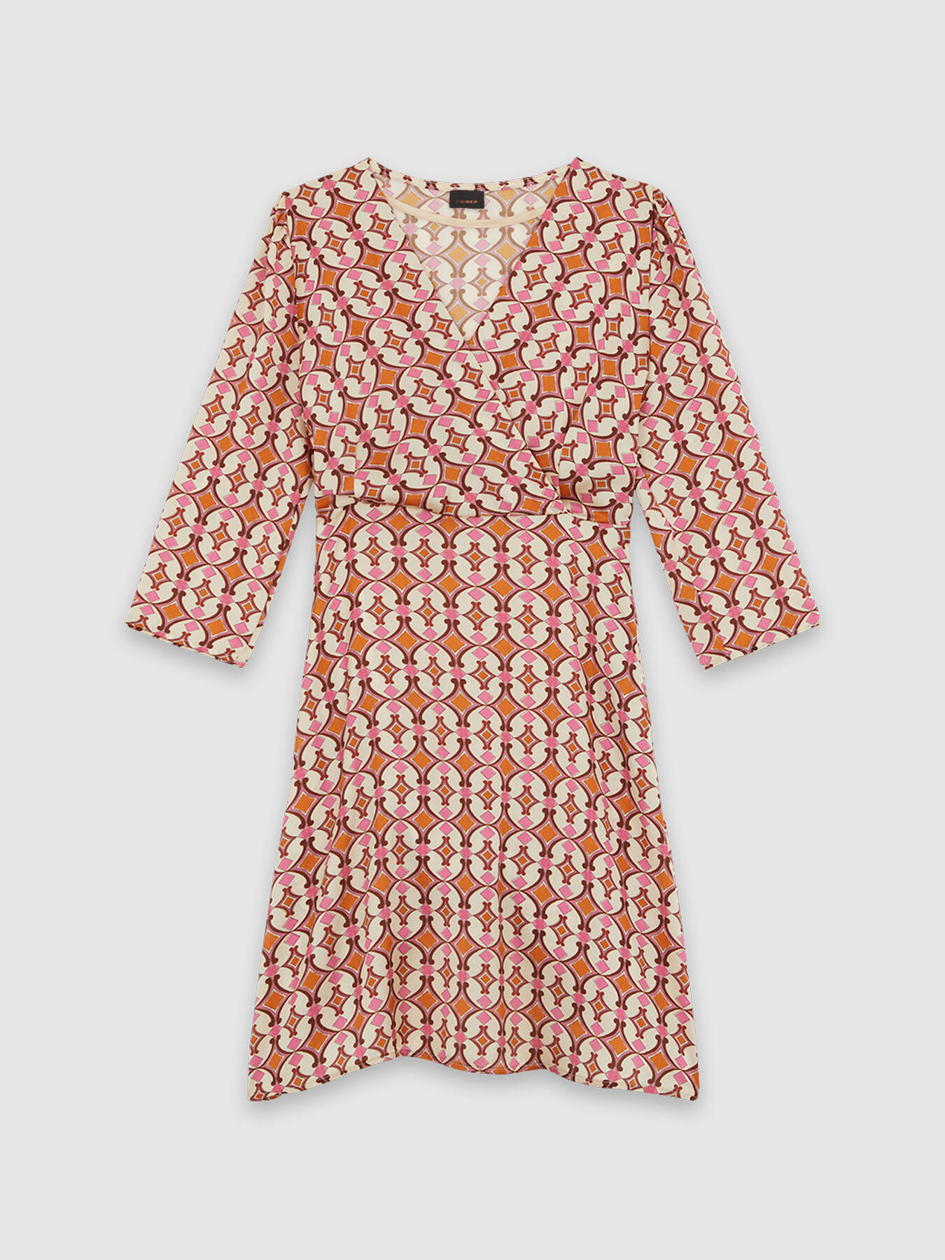 Vestido corto de raso con estampado image number 3