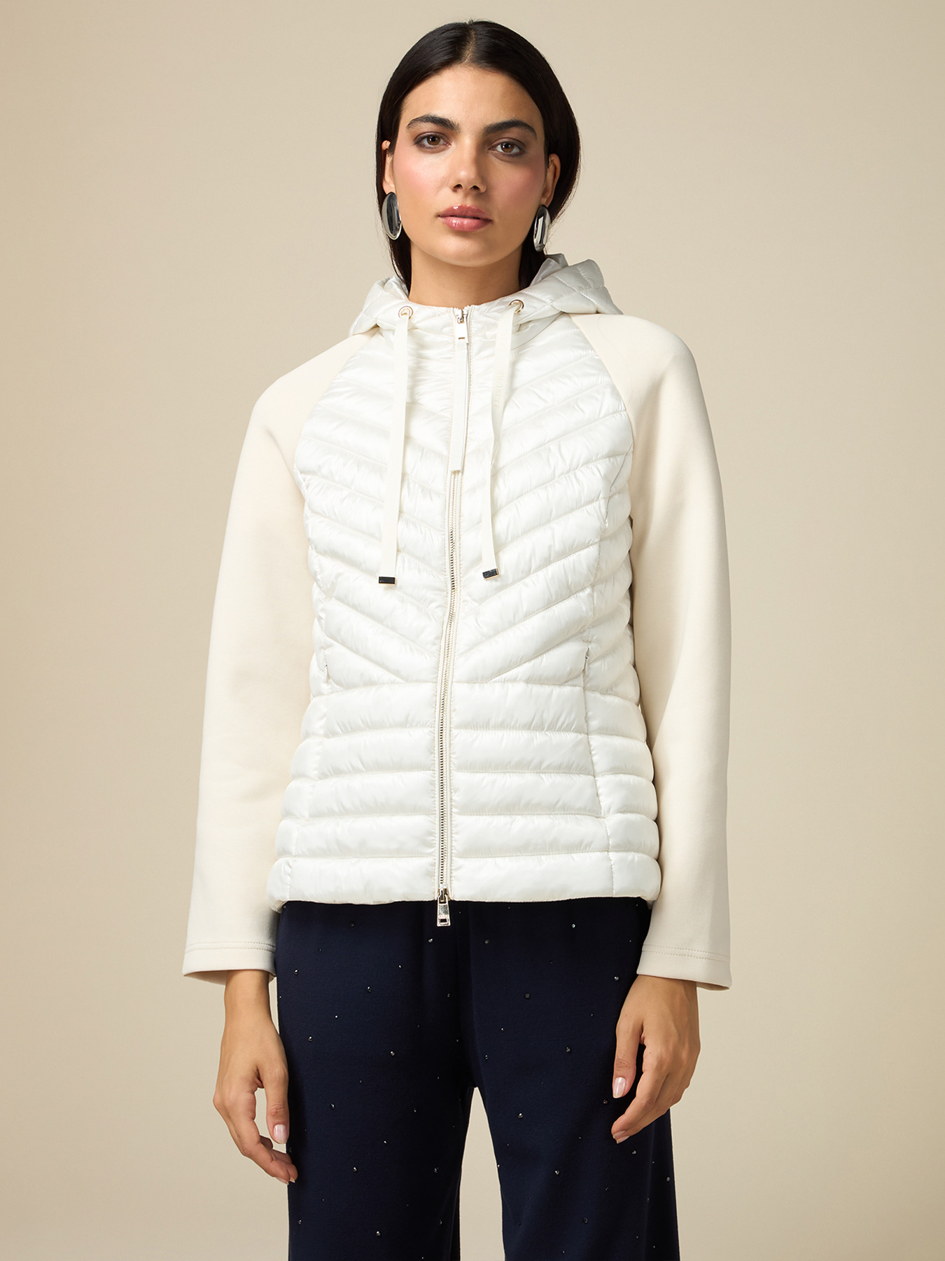 Lightweight combined down jacket image number 1