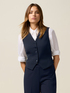 Crepe fabric vest image number 3