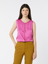 Top in raso con dettaglio lurex image number 0