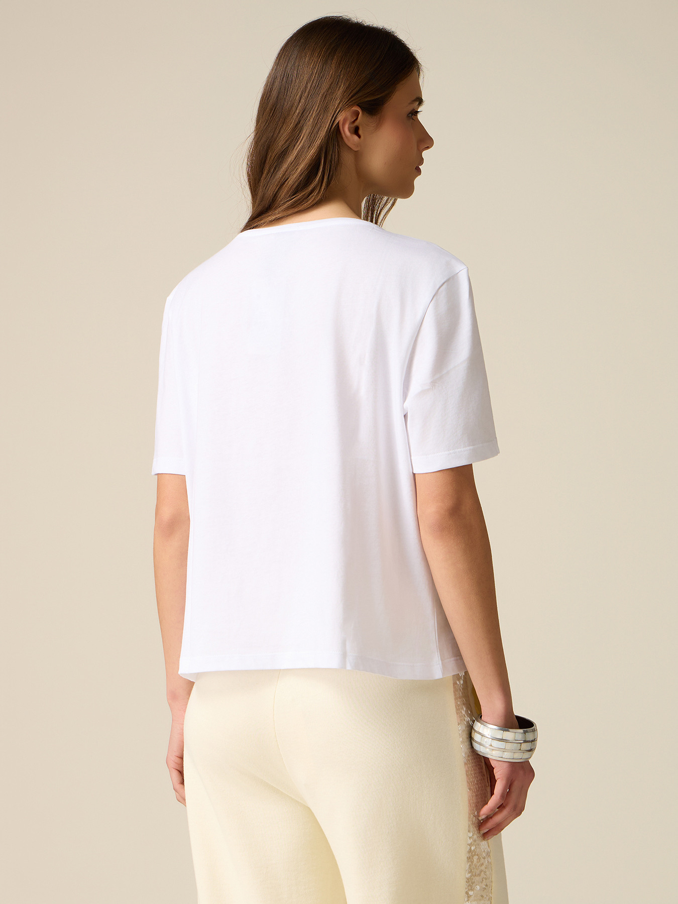 Cotton T-shirt with appliqu&eacute;s image number 1