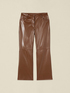 Flare trousers in coated fabric image number 4