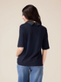 T-shirt maniche corte con colletto gioiello image number 1