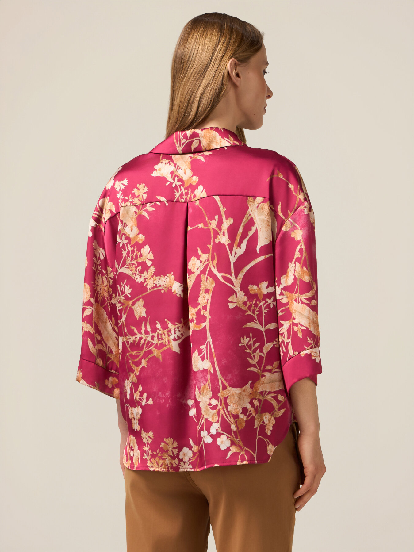 Camicia in raso fantasia image number 1