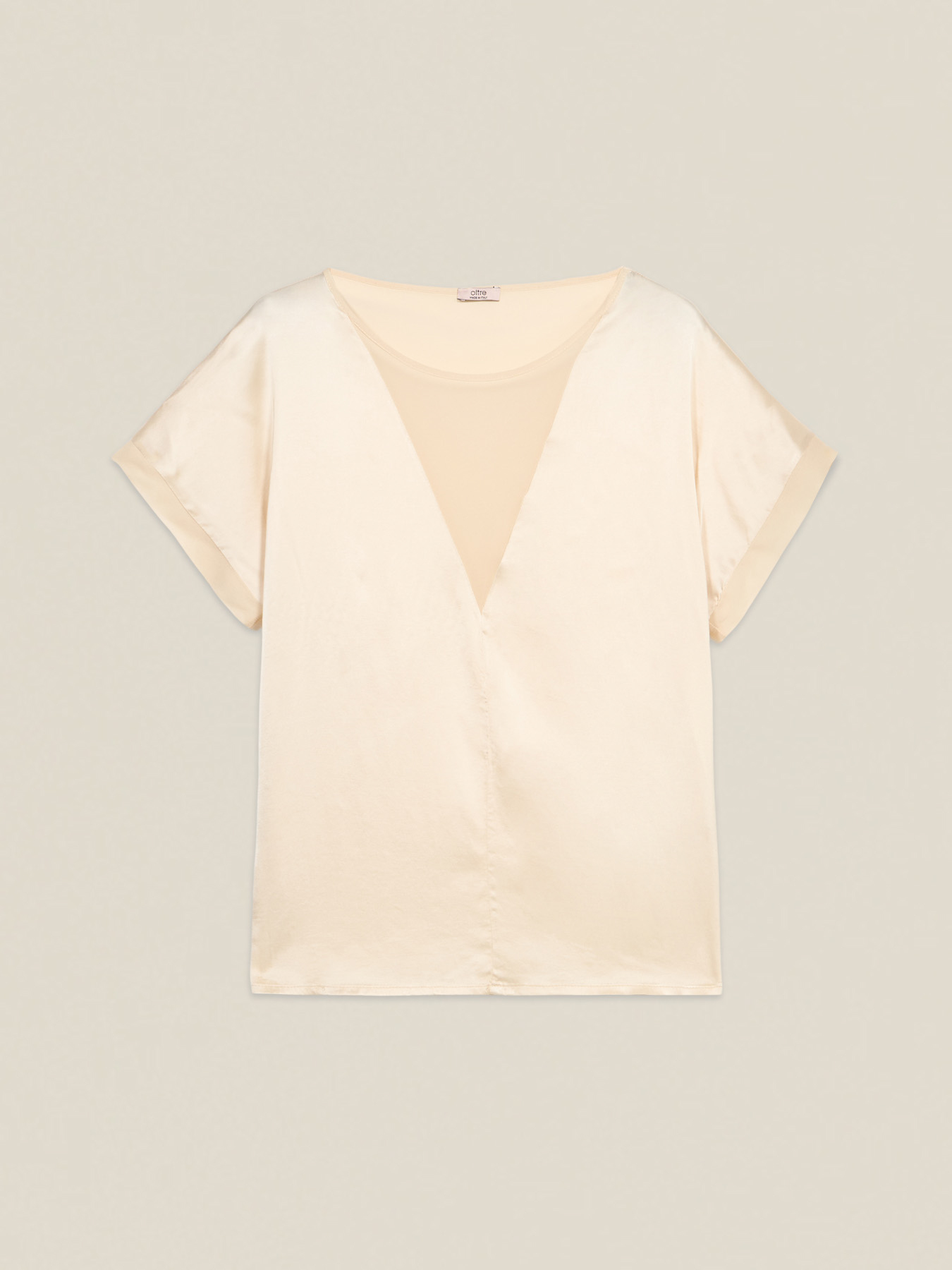 Blusa con inserto transparente image number 3